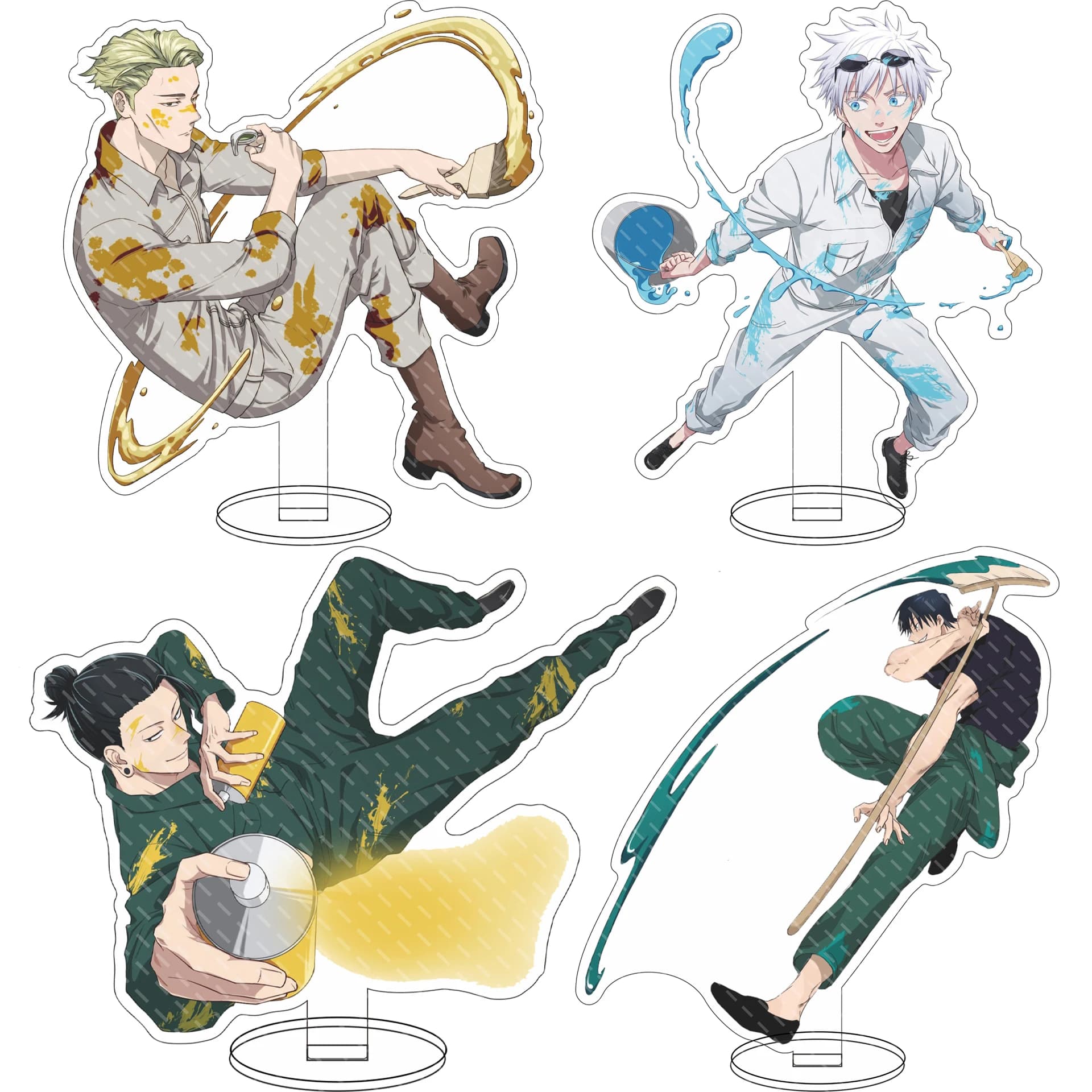 16CM Anime Figure Jujutsu Kaisen Gojo Satoru Geto Suguru Nanami Kento Fushiguro Megumi Cos Acrylic Big Stand Ornaments Gifts