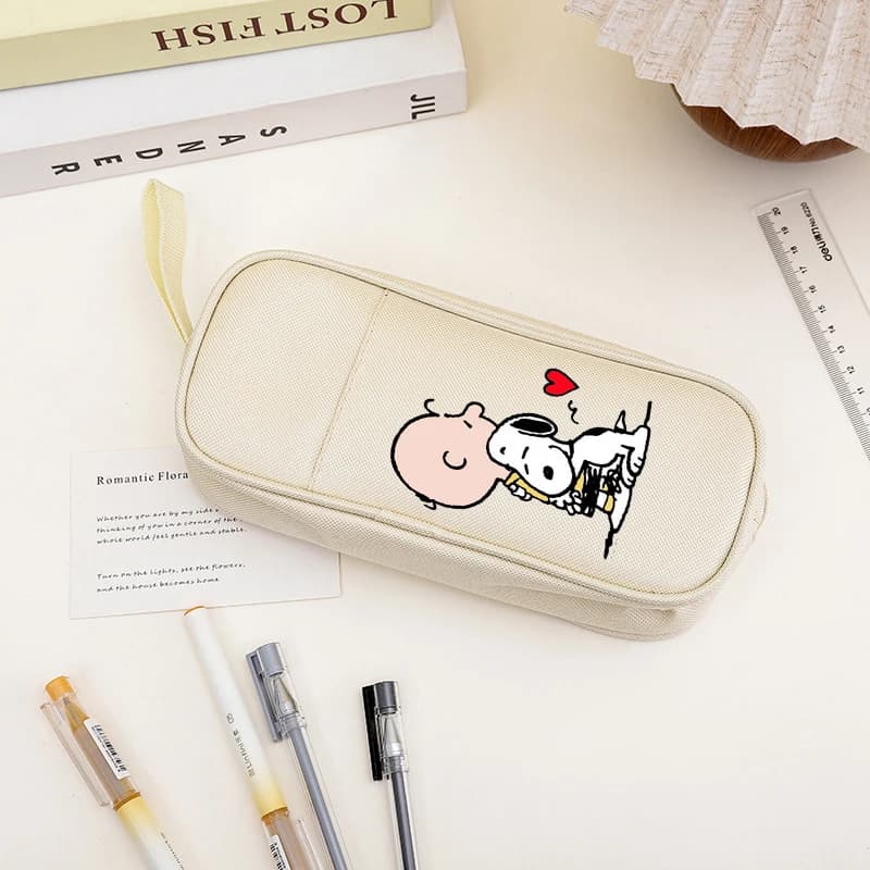 Snoopy Creative Cushion for Girls, Cute Kawaii pen holder, Kids pen bag, Chancellery box, School supplies for students