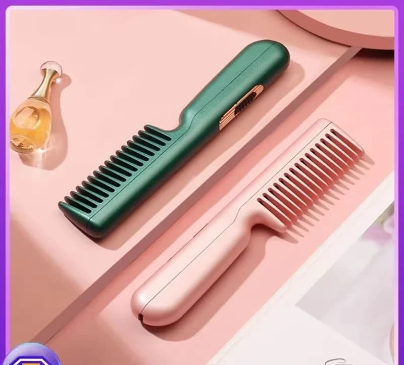 Wireless hair plate comb USB charge Multifunctional and elegant mobile thermal combs for curling and smoothing