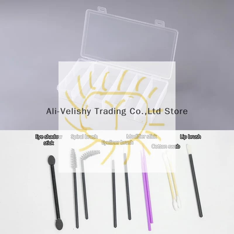 Nuovo set di estensione ciglia scatola ciglia micro pennello nastro adesivo anello per occhi pad mascara usa e getta applicatore ciglia strumento di stoccaggio