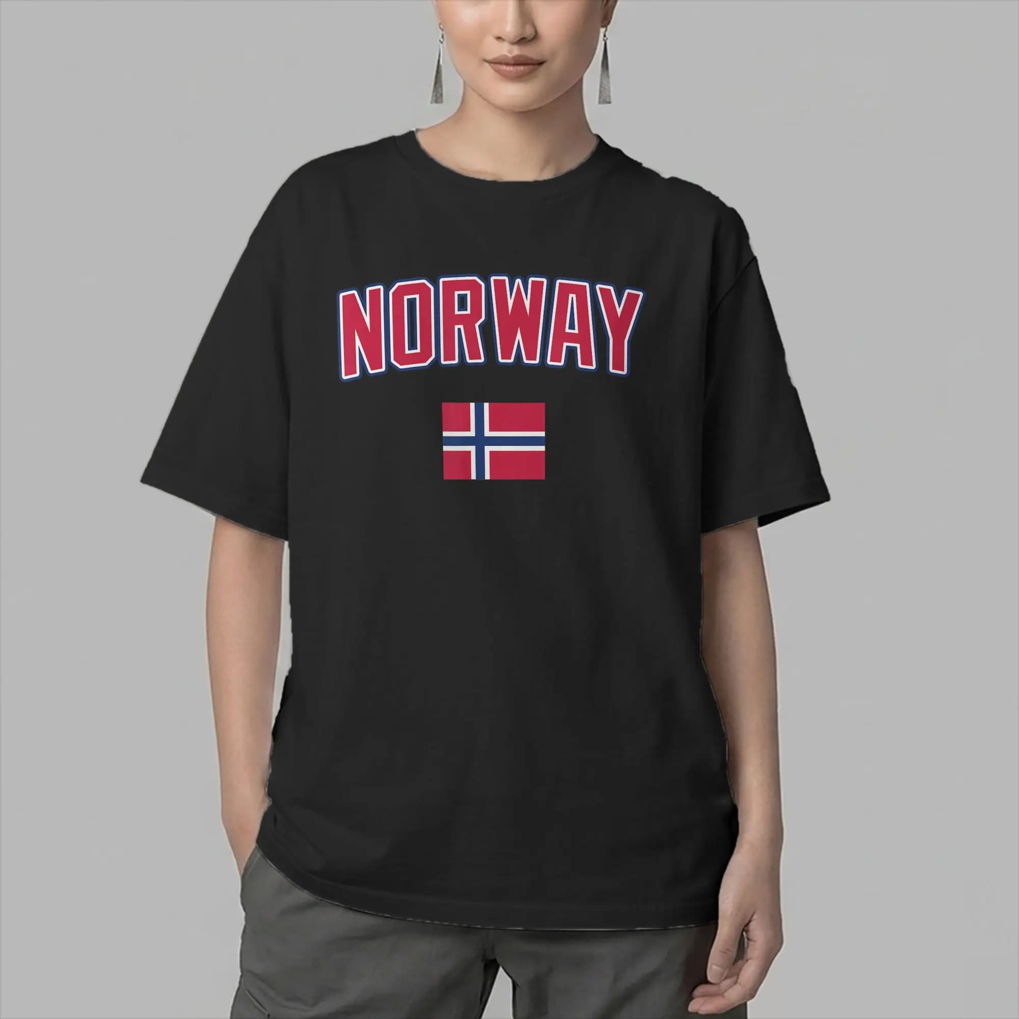 Norway Norge Norwegian Flag T-Shirts for Men Cool Pure Cotton Tee Shirt Round Collar Short Sleeve T Shirts Printed Tops