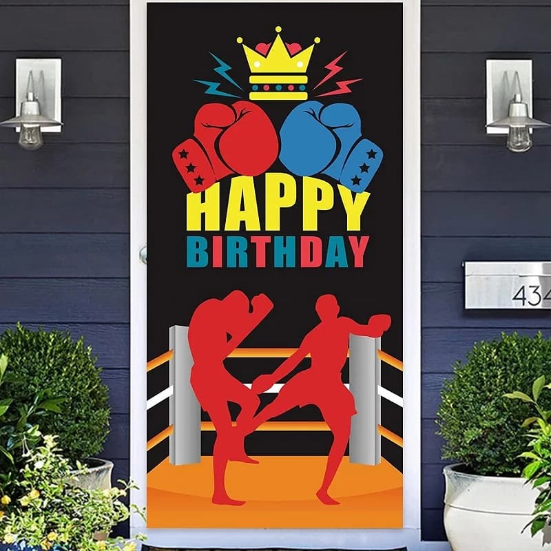 Photo background Sports Wrestle Fitness Boxing Gloves Gym Boy Boy Man Decorations for Birthday Partys Background Banner