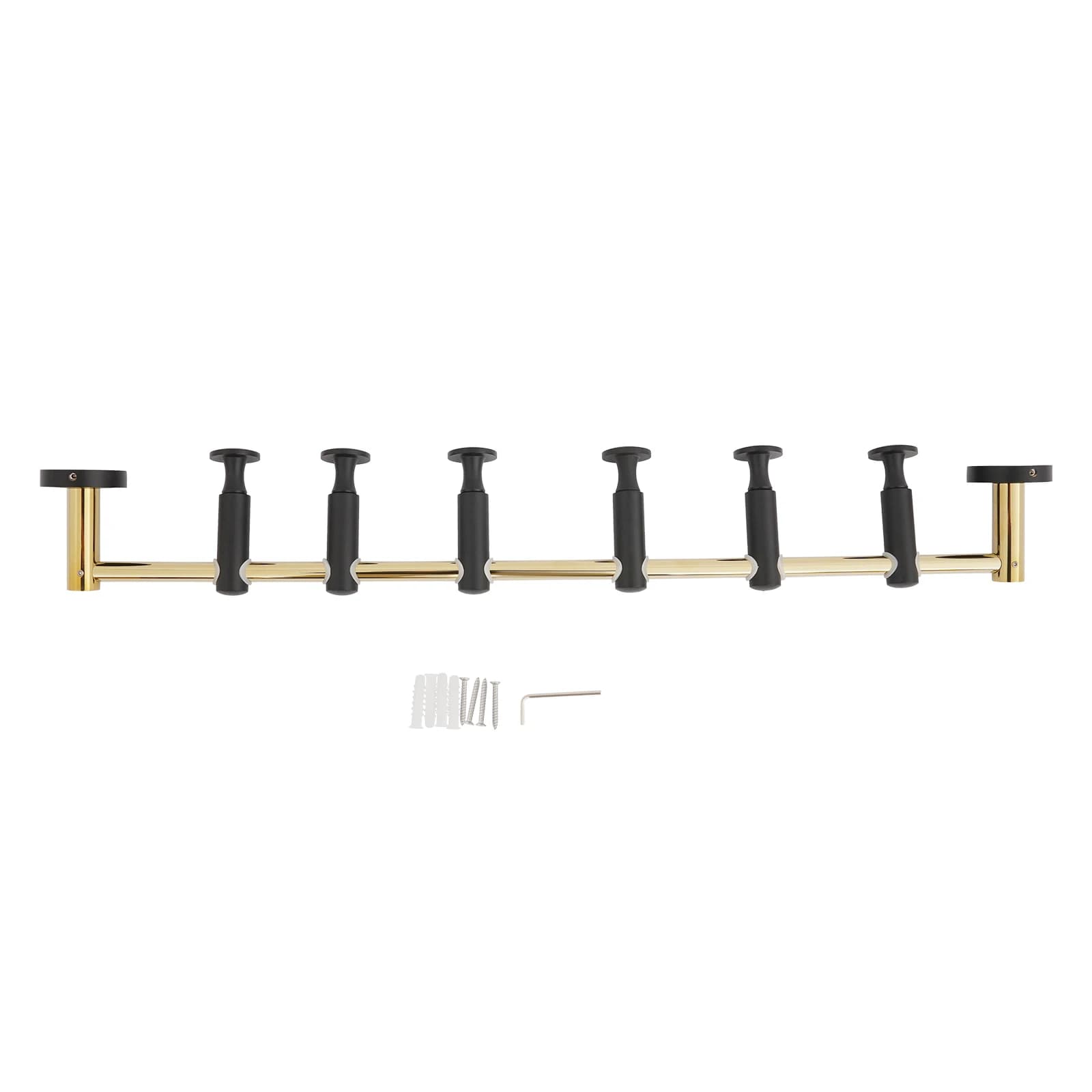 Appendiabiti da parete con 6 ganci, 7*60 cm, per corridoi, camere da letto, bagni, lavanderie, garage, boutique, camerette per bambini, negozi di abbigliamento, per appendere vestiti, asciugamani, cappotti, sciarpe, borse, ombrelli, ecc.