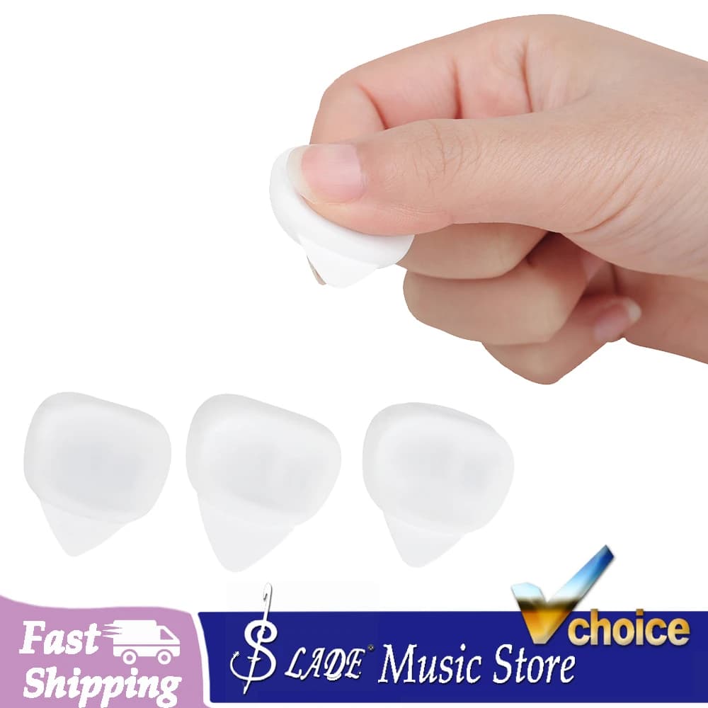 Silicone Guitar Pick Hand Trainer with 3 Picks Finger Posture Corrector Anti-Slip Grip Trainer for Guitar Practice Tool