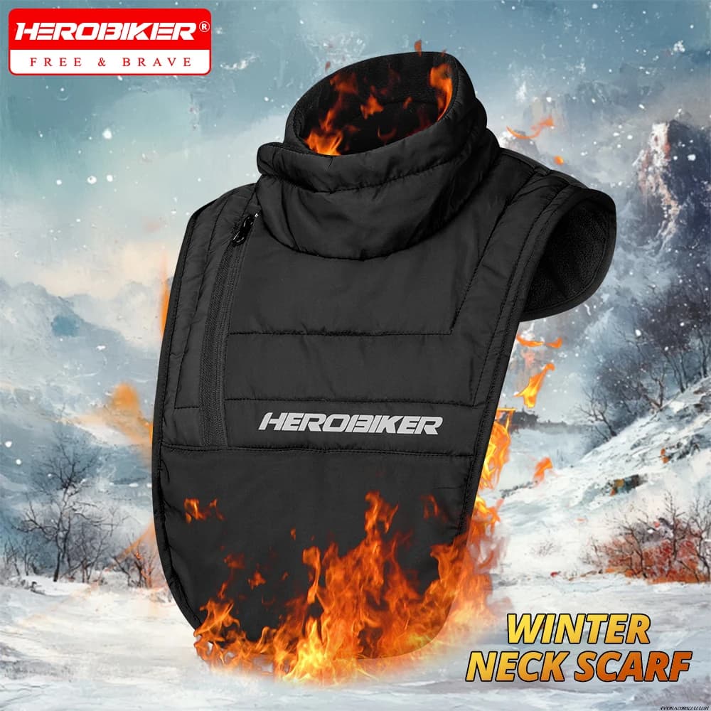 HEROBIKER Sciarpa da sci invernale Sciarpa calda antivento da pilota Collo da ciclismo Collo da ciclismo Sciarpa termica da sci per moto all'aperto