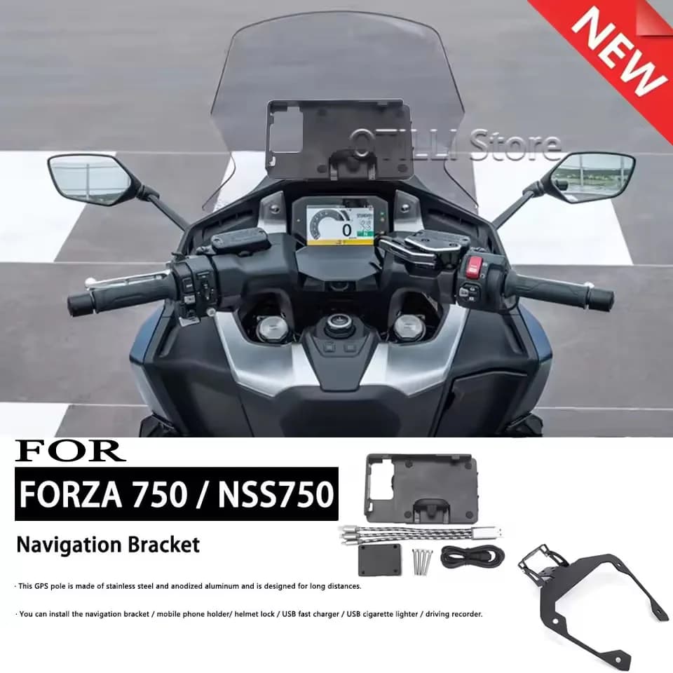 Per Honda Forza 750 FORZA750 Forza750 NSS 750 NSS750 Moto Anteriore Supporto Del Basamento Del Telefono GPS Navigaton Staffa Piastra