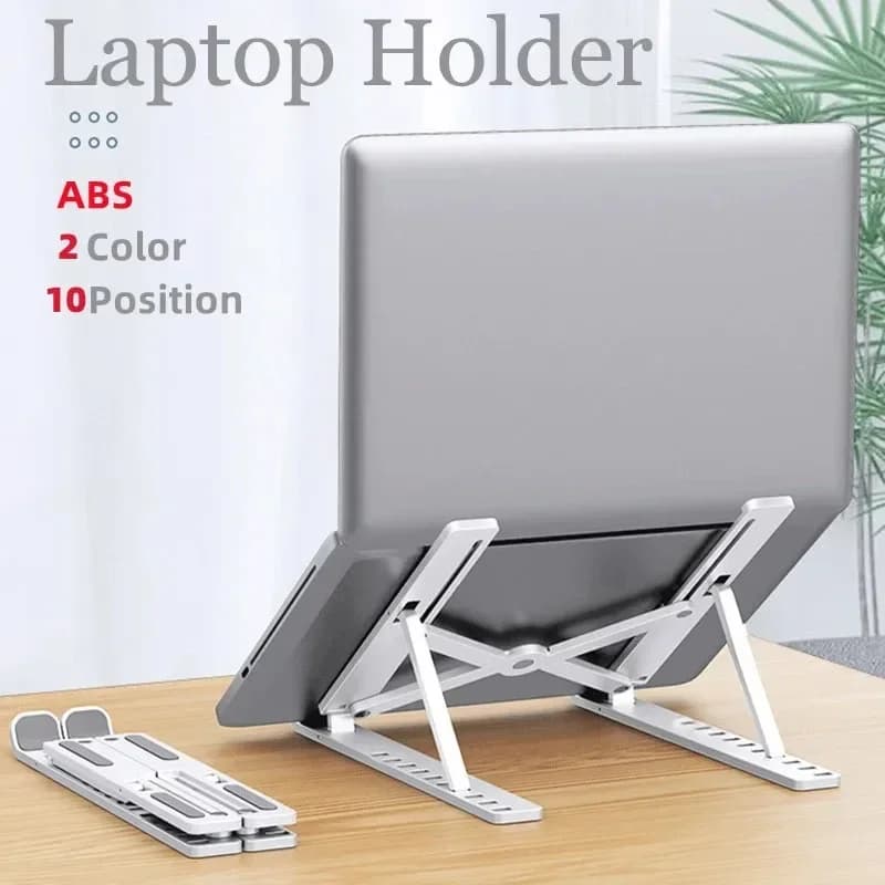 Supporto per Laptop Regolabile e Pieghevole a 7 Livelli, Portatile in ABS per MacBook Air Pro, iPad, Lenovo, Tablet e Computer Portatili