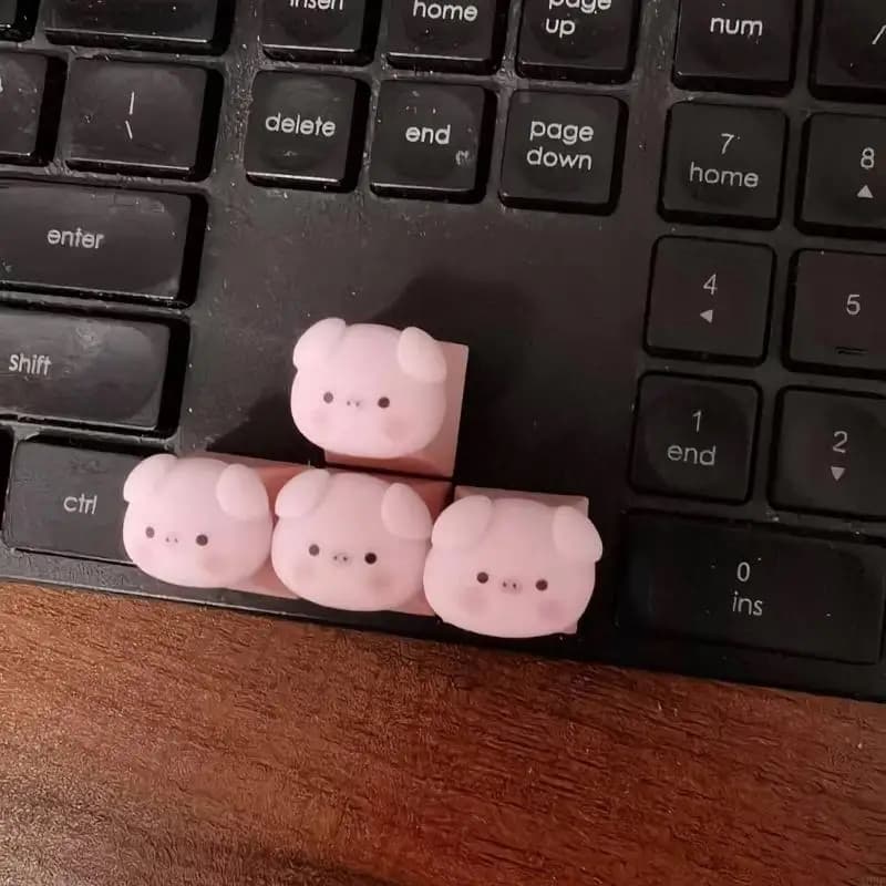 Tastiere meccaniche 462E 3D Tastiere per gamer a forma coniglio creativo per cartoni animati per decompressione in ufficio