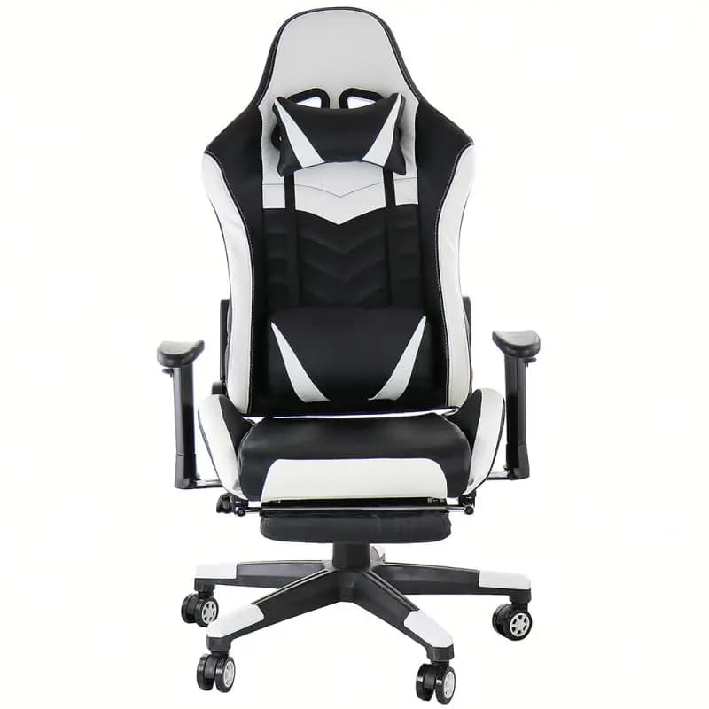 Sedia da Gaming Postmoderna per Computer e Ufficio, Comoda Poltrona Ergonomica in Pelle Reclinabile con Altezza Regolabile e Supporto Lombare Massaggiante
