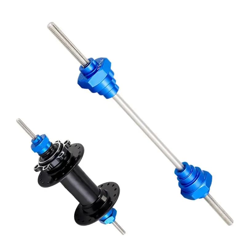 Adattatore per asse passante per trainer per biciclette Ruote per biciclette Supporto per centratura Supporti per biciclette per manutenzione e riparazione Configurazione del rimorchio