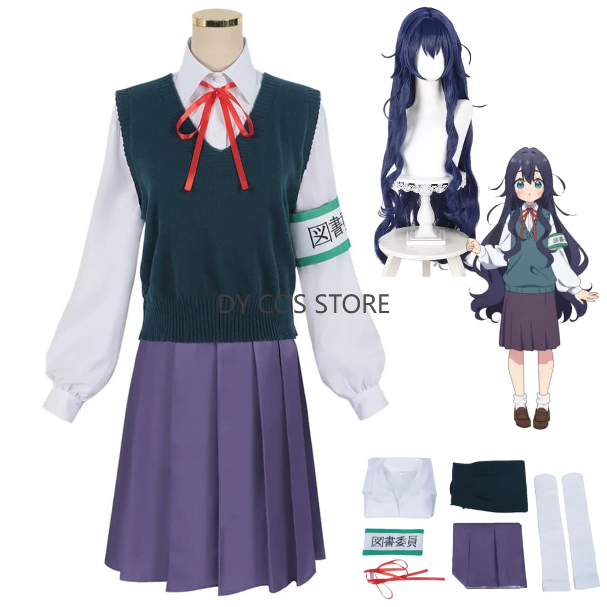 Souls The 100 Girlfriends That Really Love You Yoshimoto Shizuka Costume Cosplay Jk Uniforms Schooly Wig Woman Dress Cute