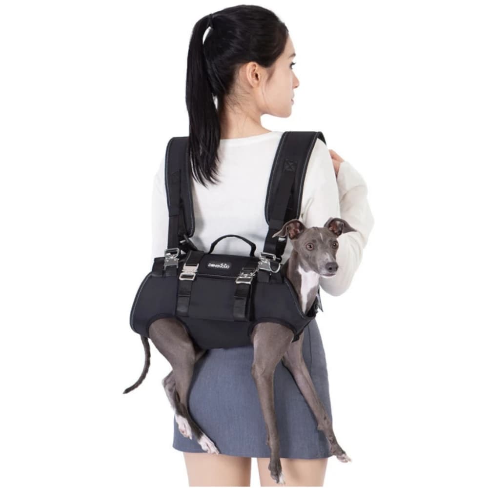 Pettorina per sollevamento cani con manico per cani, sollevatore per tutto il corpo per cani per supporto per gambe posteriori, zaino per cani per escursioni e ciclismo