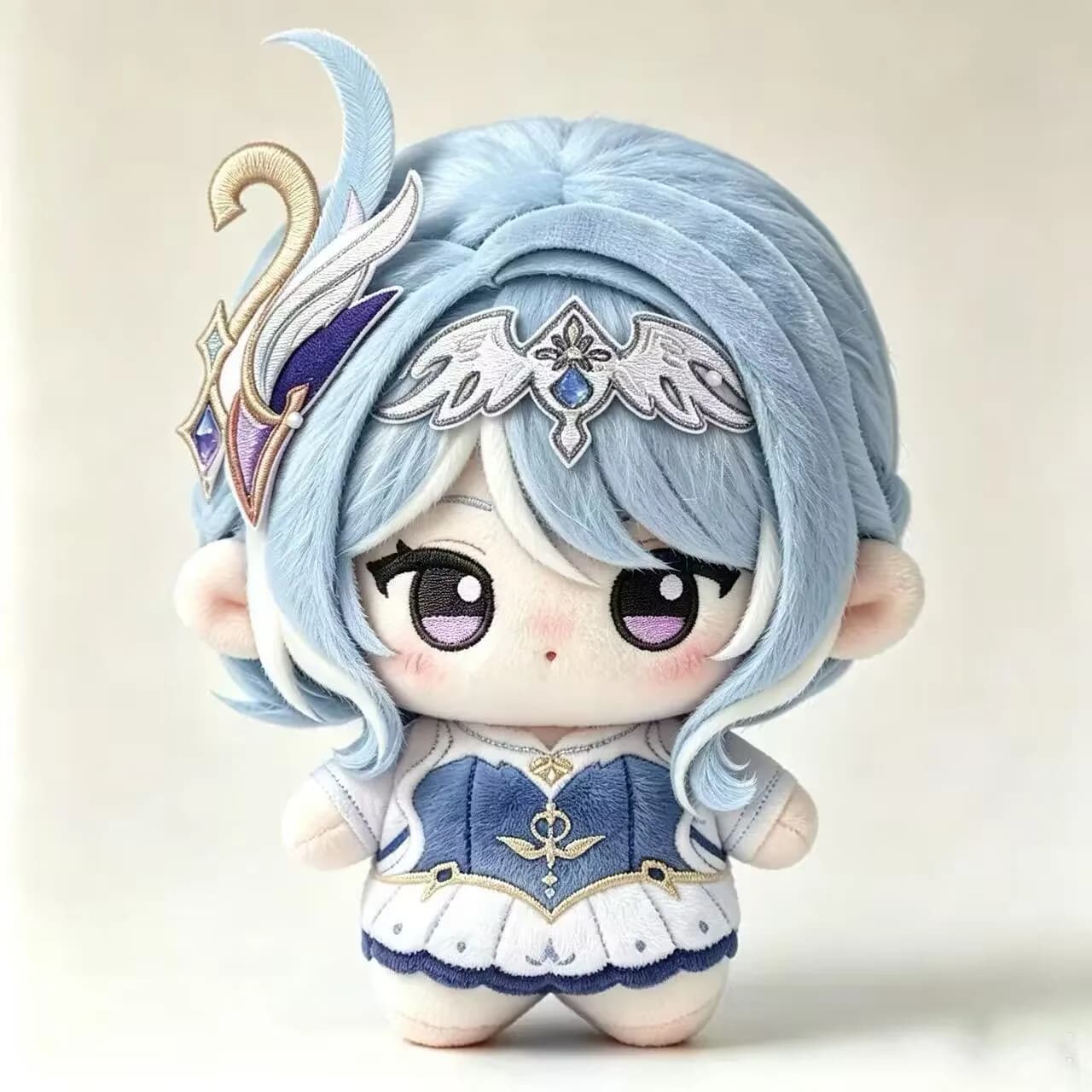 Genshin Impact Odette 10cm Keychain Pendant, Cute Backpack Ornament, Game Collectible Accessory, Halloween & Birthday Fan Gift