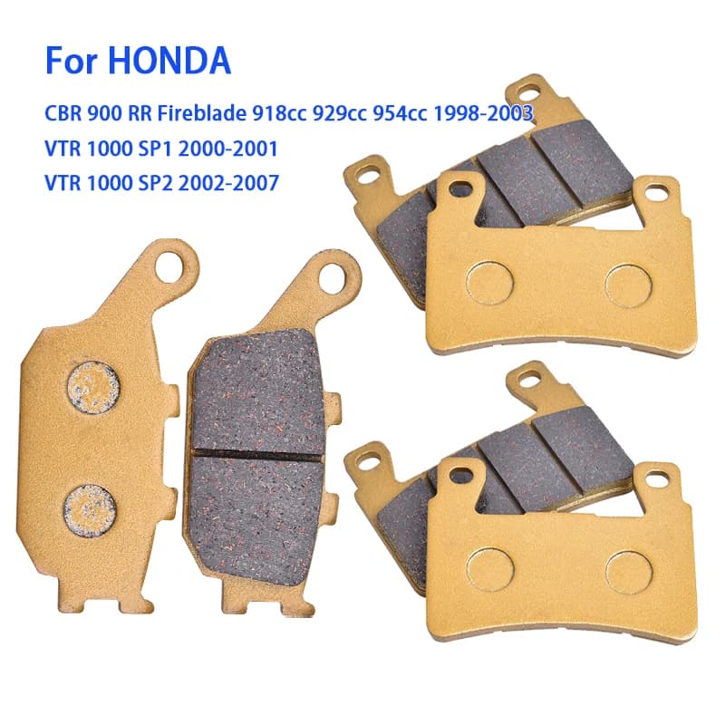 For HONDA CBR900RR CBR 900 RR Fireblade 954cc 918cc 929cc 1998-2003 VTR1000 VTR 1000 SP1 SP2 2000-2007 Front Rear Brake Pads Set
