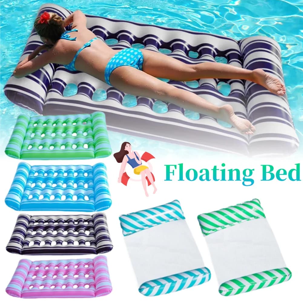 Portable Inflatable Water Floating Portable Reclining Armchair Bed For Sleeping Foldable Air Mat For Pool
