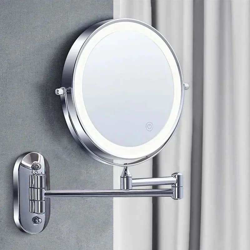 Specchio per trucco da 7 pollici cromato 3X/5X/10X ingranditore doppio lato bagno specchi cosmetici intelligenti per la decorazione domestica specchio per il trucco