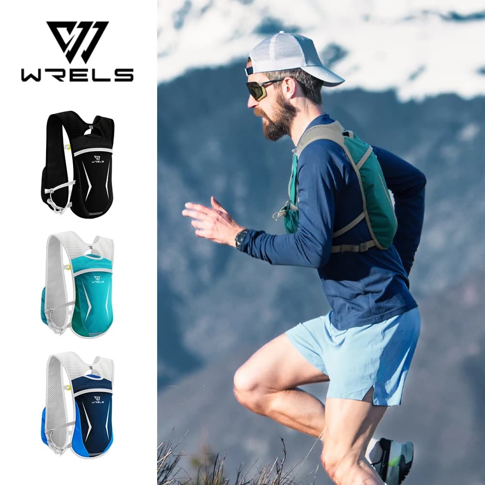 WRELS Running backpack for hydration 5 liters backpack Women's Jogging Trail Race Marathon Cycling Hiking Light running backpack
