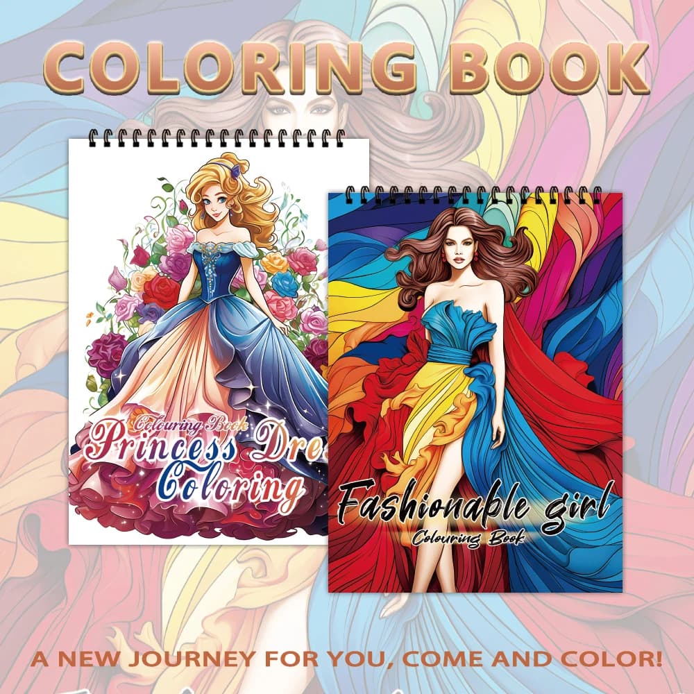 Spiral Coloring book -30 Sheets adult coloring book, 11.2 x 8.3 inches, 100g thick paper, drawing book, homecoming holiday gift