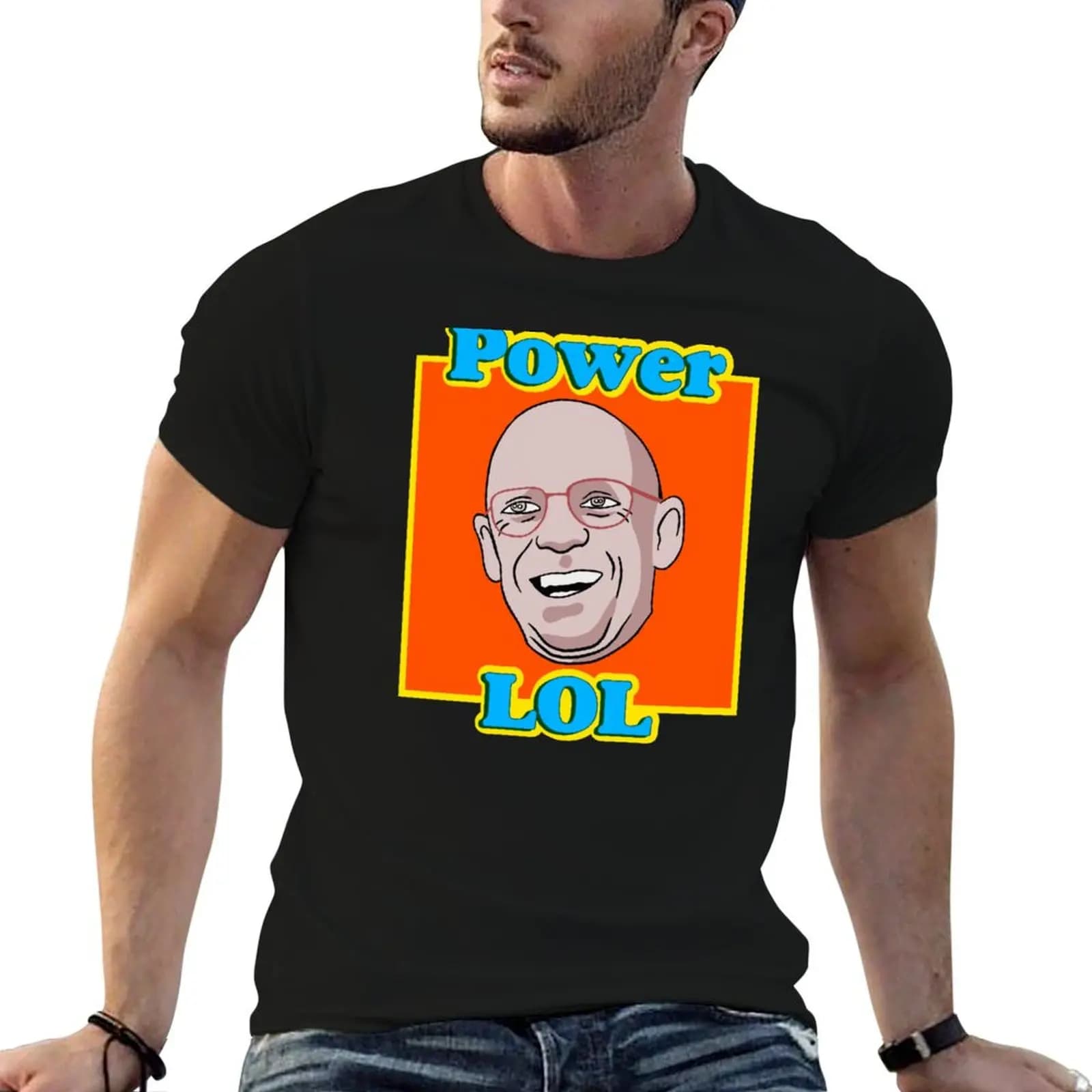 Michel Foucault - Power Lol - T-shirt per insegnanti di filosofia, t-shirt da uomo in cotone, t-shirt da uomo in cotone, t-shirt bianca