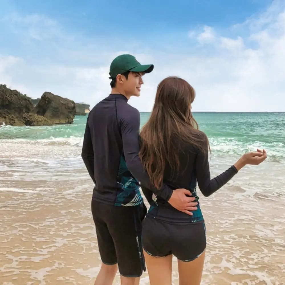Muta Subacquea a Maniche Lunghe con Pantaloni Lunghi e Cerniera, in Materiale Morbido, Protezione Solare, per Surf e Snorkeling