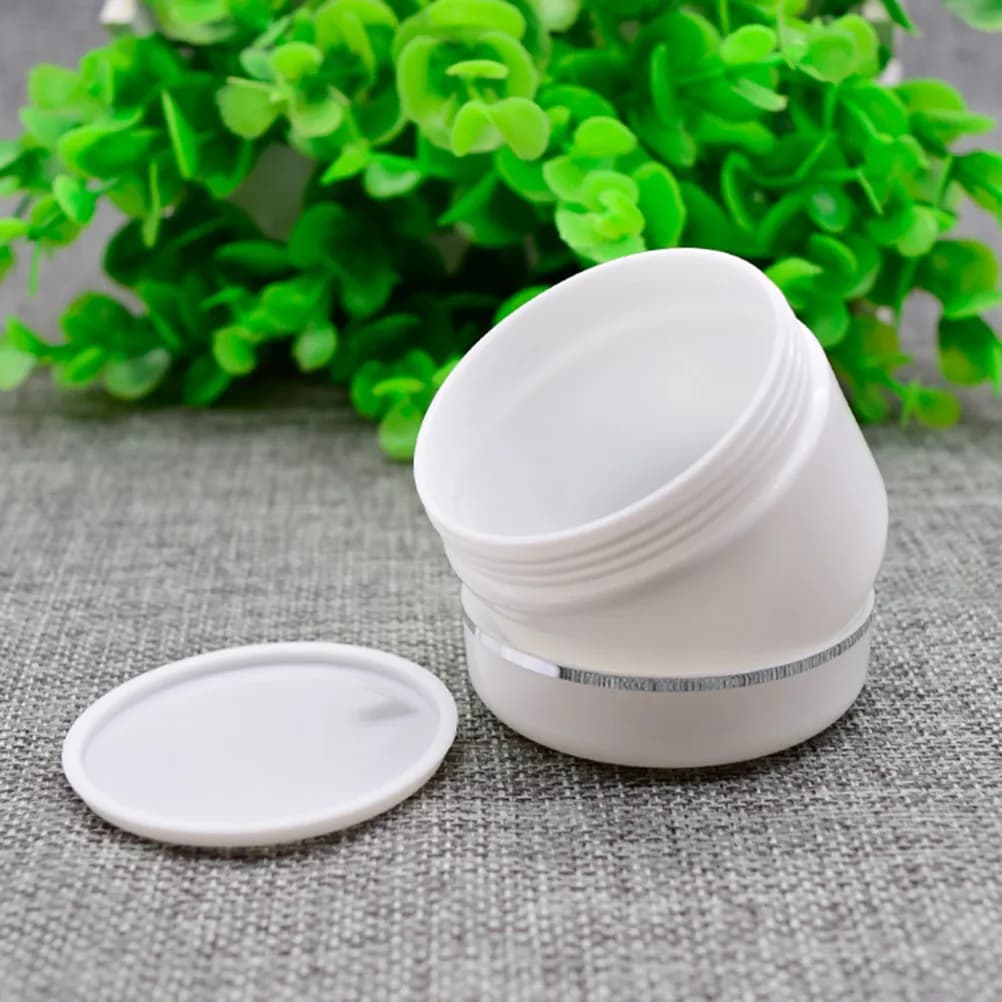 5Pcs 20G Mini Round PP Empty Cream Bottles Leakproof Travel Containers for Facial Cream Eyeshadow Balm Ointment Lotion Powder