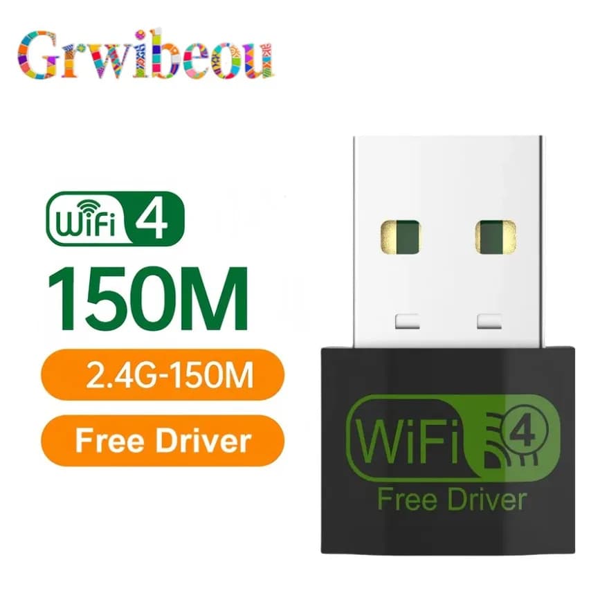 Mini 150Mbps USB Wifi Adattatore 2.4G Scheda di rete wireless Antenna Wifi Ricevitore Wifi per PC desktop portatile Win7/8/10 /11