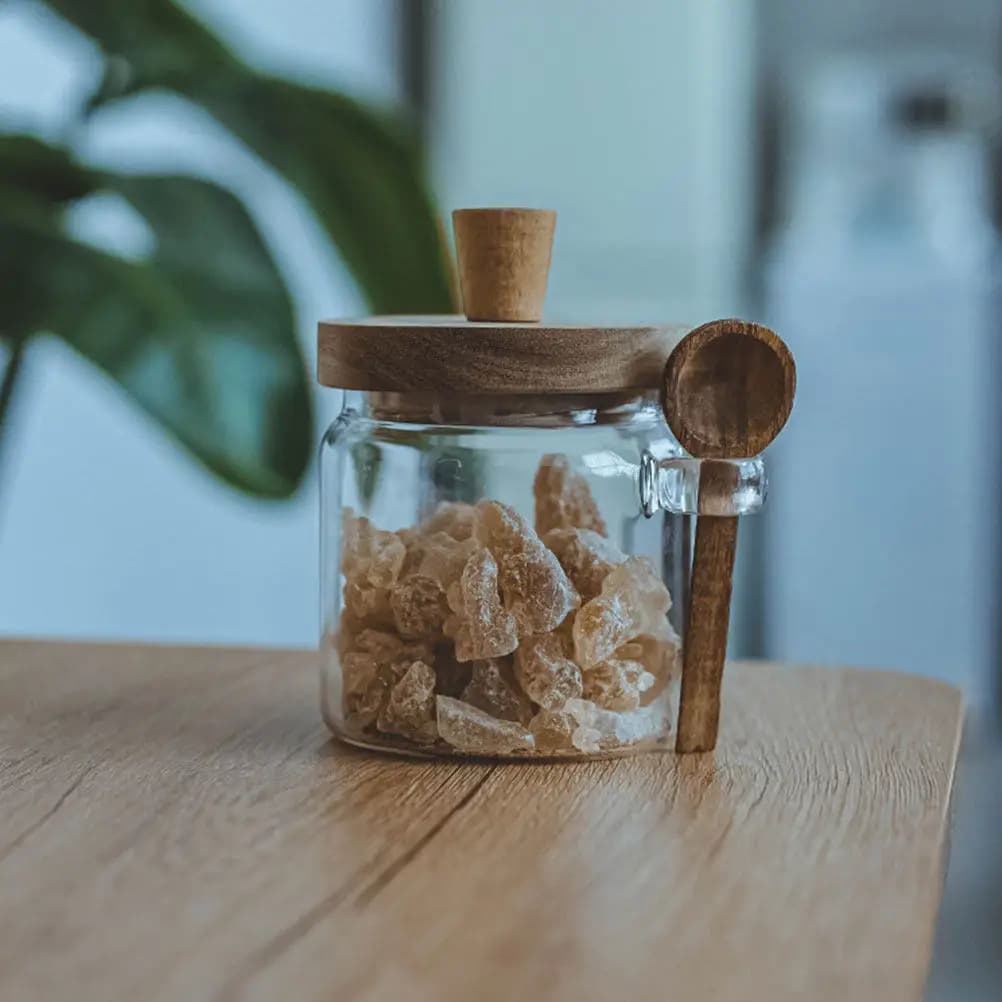 3 set di barattoli in vetro per spezie, contenitori per condimenti con coperchio e cucchiaio, portaoggetti salvaspazio per cucina, casa, campeggio, picnic