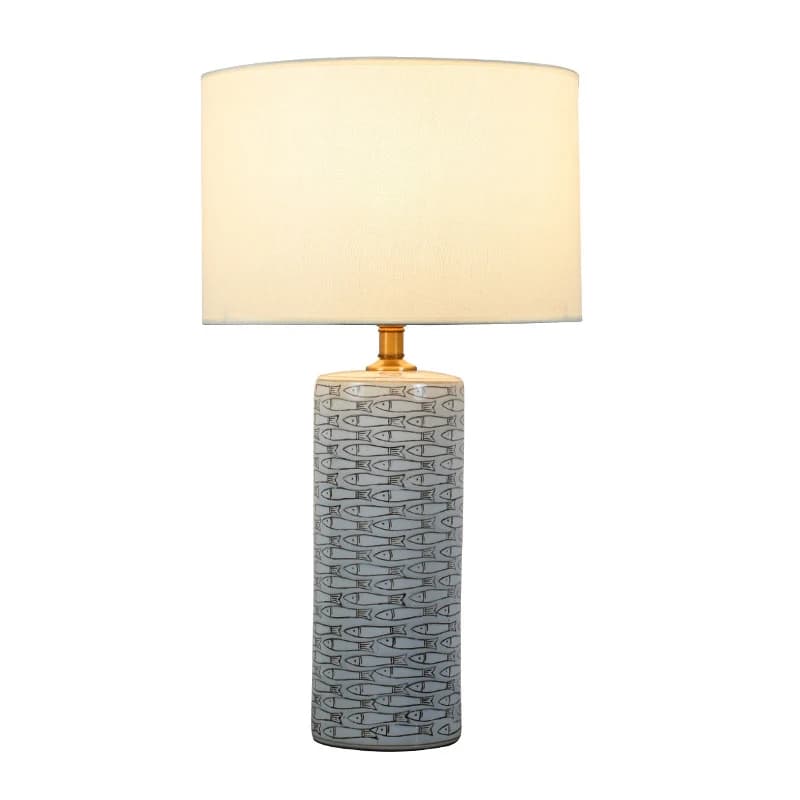 Lampada da Tavolo Creativa Europea Personalizzata con Motivo a Pesci, Illuminazione per Soggiorno, Camera da Letto, Comodino, Hotel, Stanza Modello, Lampada da Scrivania per Lettura