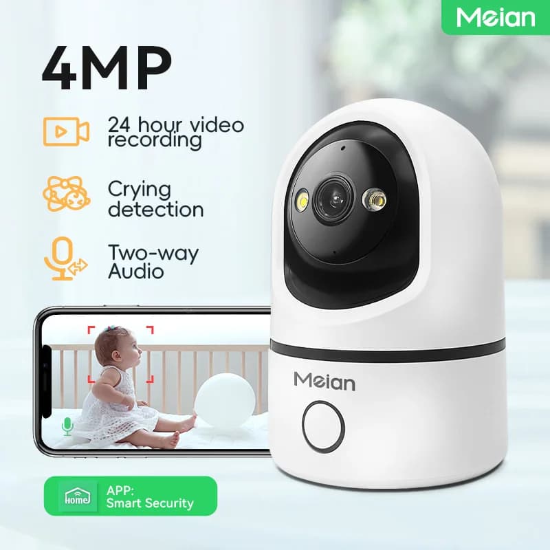Telecamera PTZ WiFi 4MP HD 5G Rilevatore di bruciature con tracciamento automatico Telecamere di sorveglianza CCTV di sicurezza interna domestica Baby Monitor