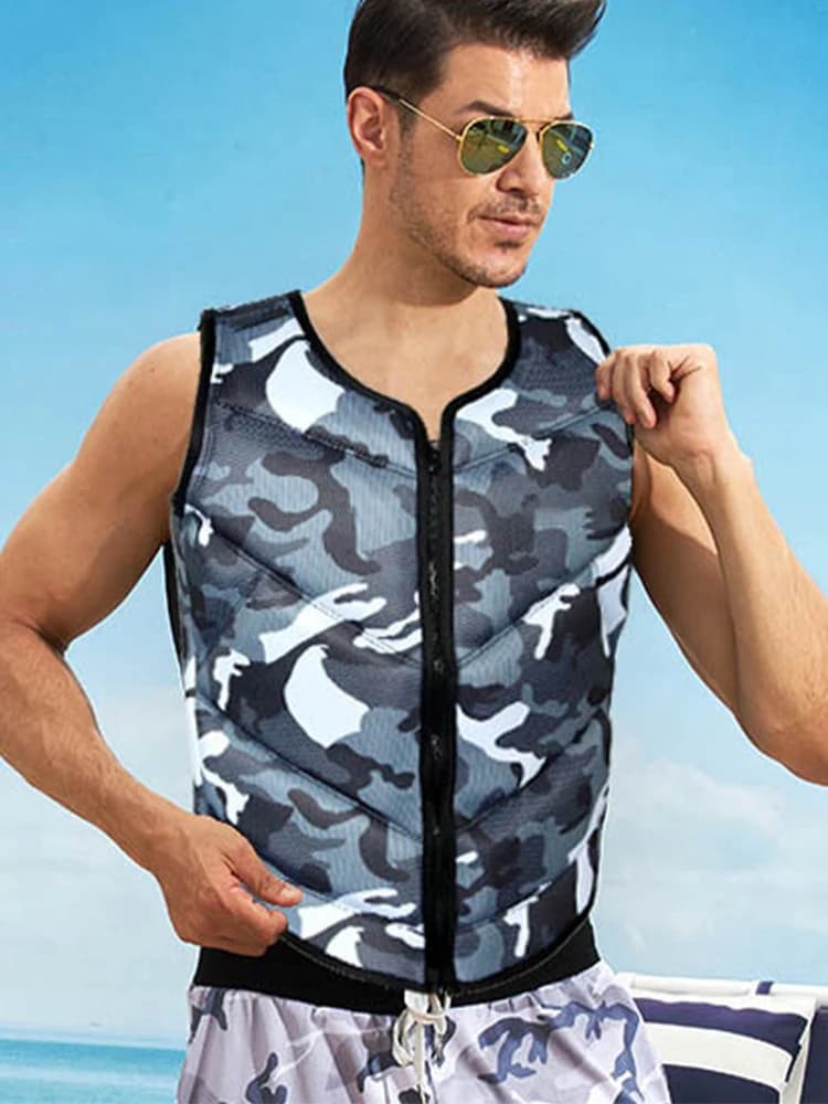 for Life Jackets Camouflage for Life Vest with Zipper Survival Swimsuit Personal Flotation Device for Kayaking Rafting Boating