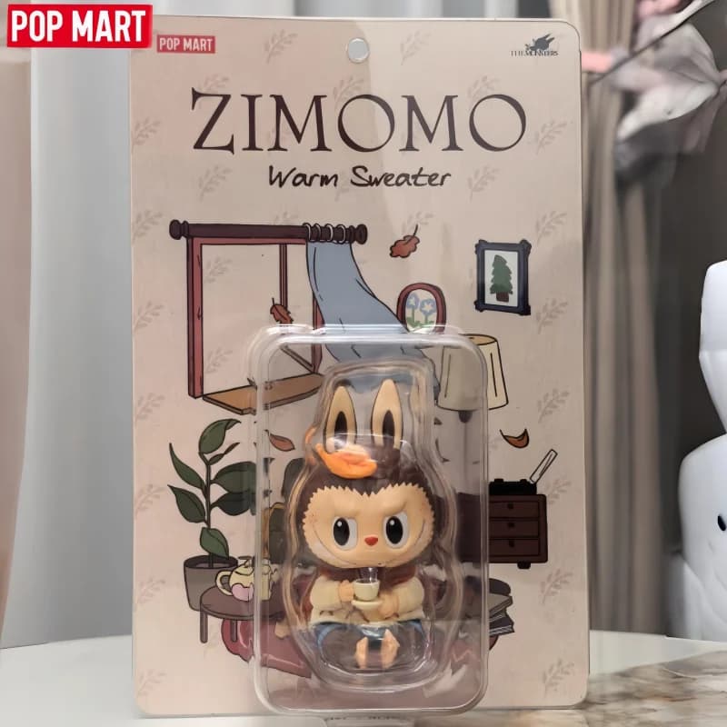 POP MART Labubu The Monsters ZIMOMO Serie di maglioni caldi Scatola cieca Guess Bag Scatola misteriosa Bambola giocattolo Figura anime carina Regalo di compleanno
