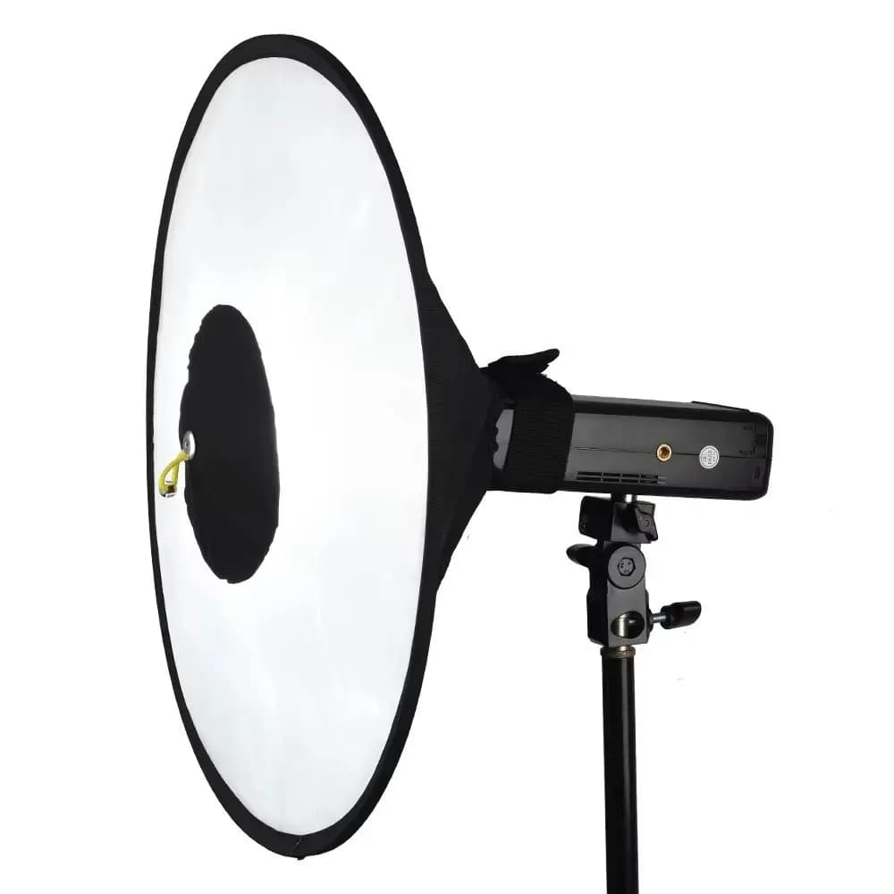 Collapsible Softbox Diffuser Round Cone With Storage Bag Camera Diffuser 42cm Diameter Reflector Folding Flash Diffuser