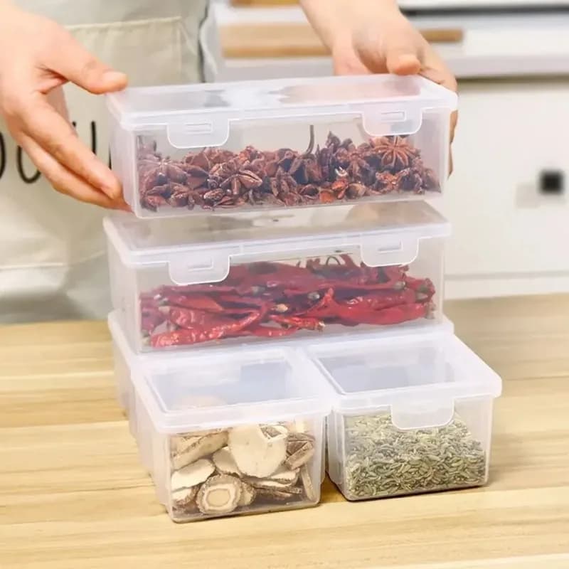 Barattoli sigillati, contenitori in plastica per alimenti, contenitori per la conservazione, cereali, cereali misti, snack da cucina, contenitori per frigorifero