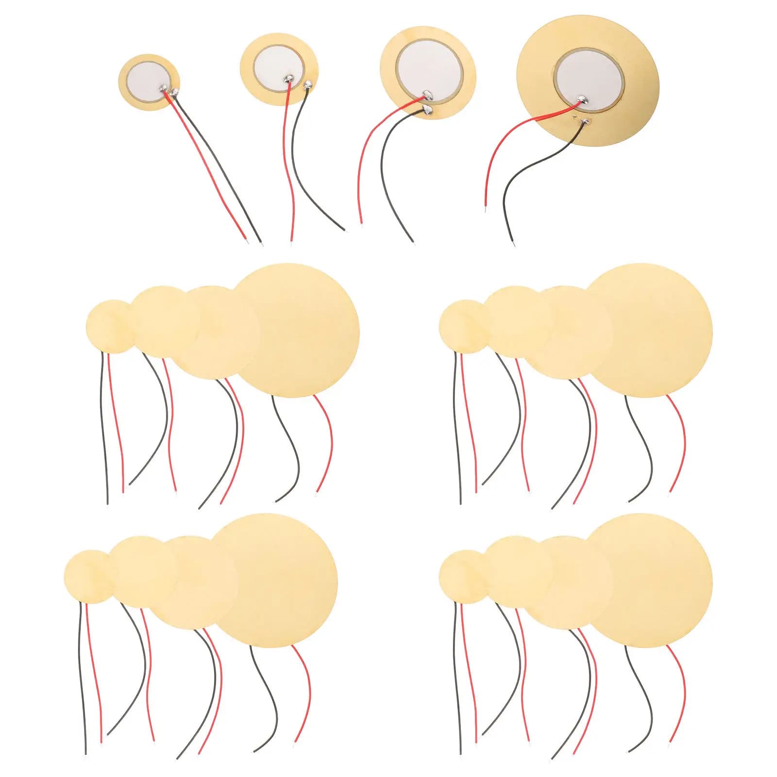 32Pcs Piezo Pickup Guitar Transducer Kit High Sensitivity Acoustic Electric Guitar Pickup Set for Ukulele Violin Soundhole