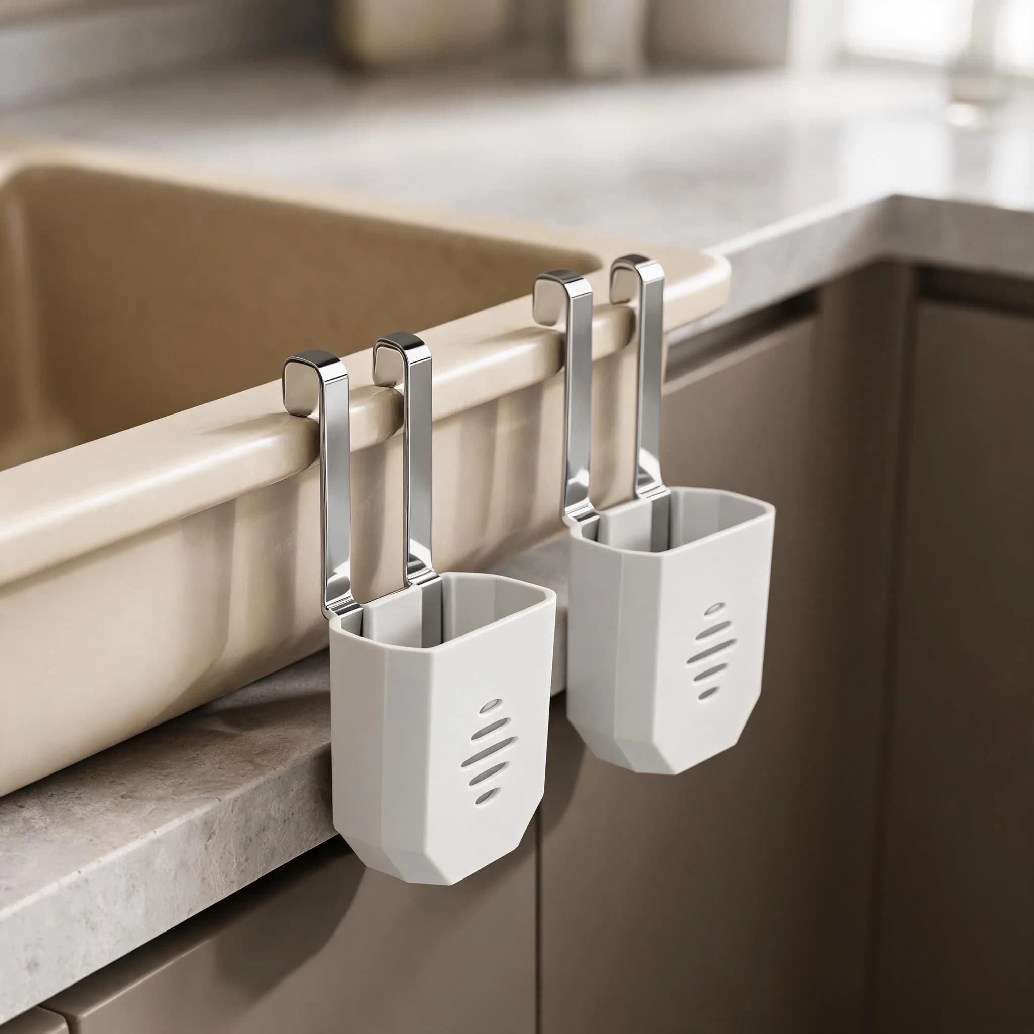 2Pcs Cistern Tablet Holder Adjustable Hook For Toilet Cleaner Tabs, Tool-Free Installation Rust-Proof ABS Plastic