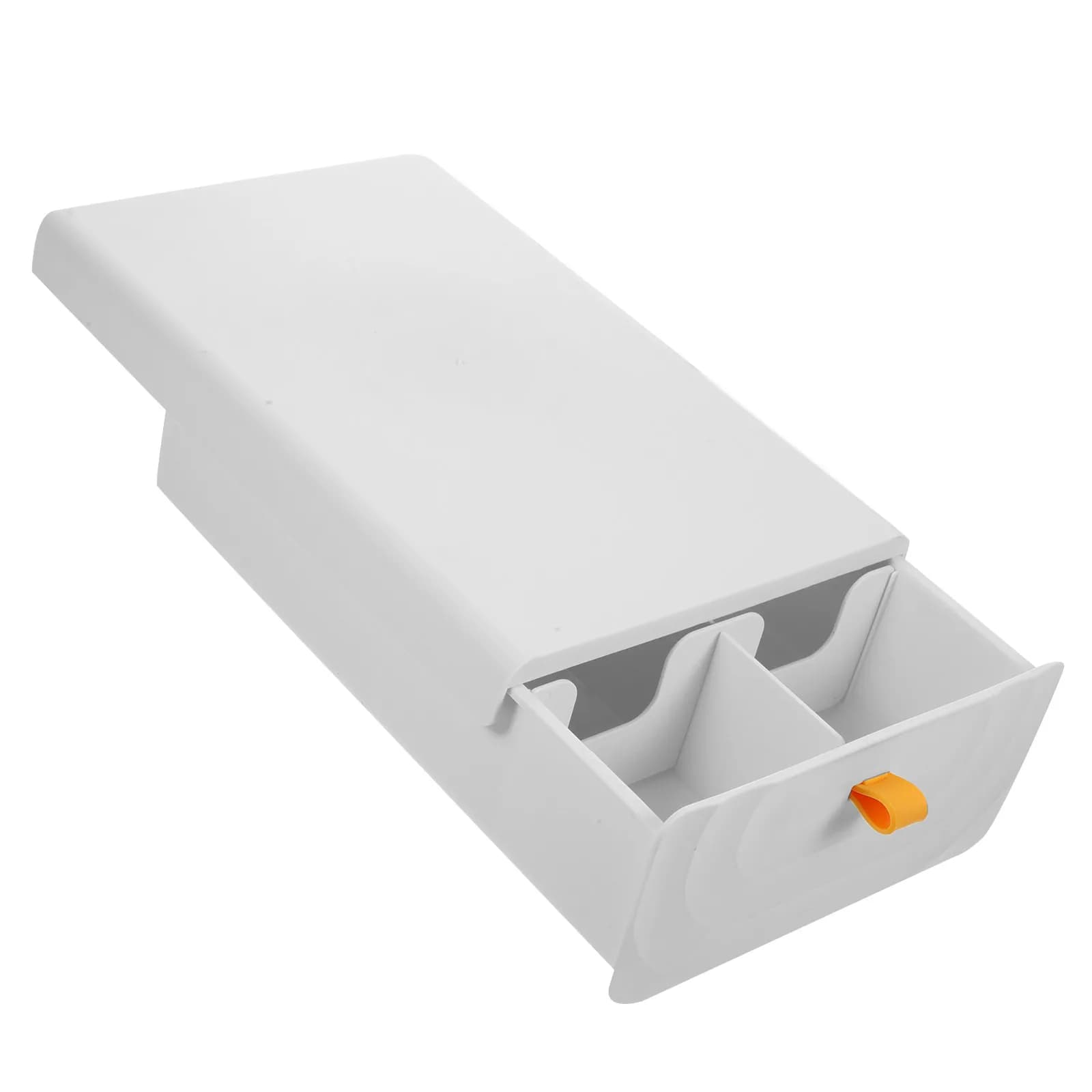 Organizzatore per Cassetti Sotto Scrivania, Scatola di Stoccaggio Nascosta per Cancelleria, Penne, Documenti, Uso Ufficio e Casa, in Plastica Liscia e Lucida