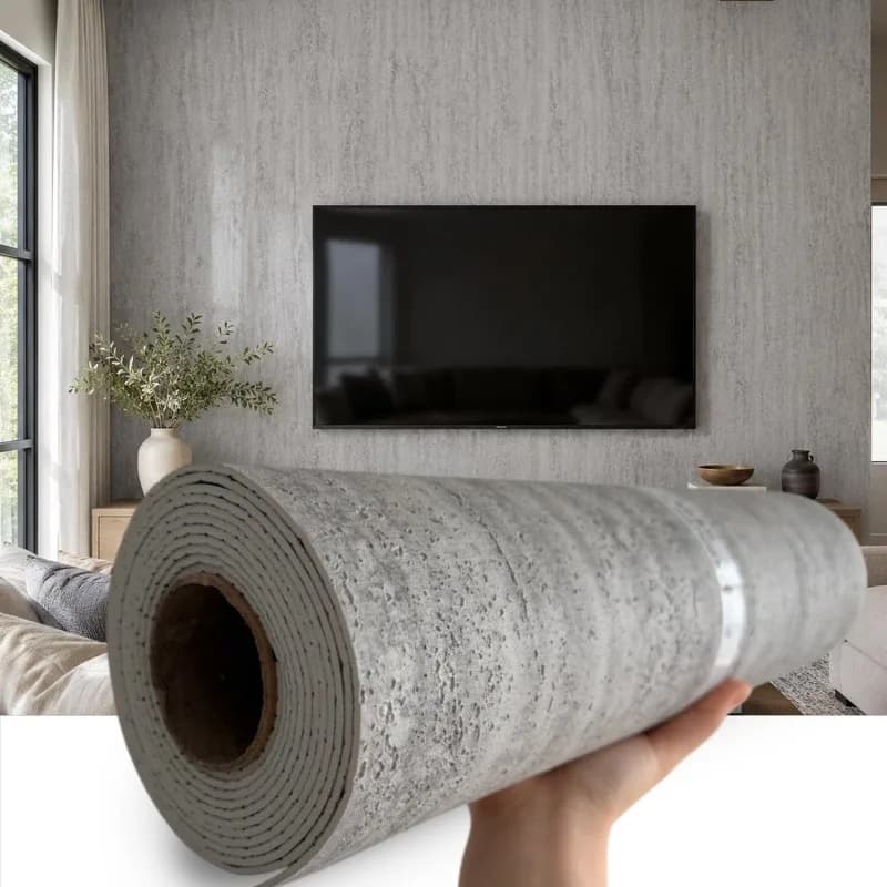 Stone Textured Thick Foam Wall Panels Self-Adhesive Faux Travertine Wall Panels Waterproof Stain-Resistant Wallpaper for Walls