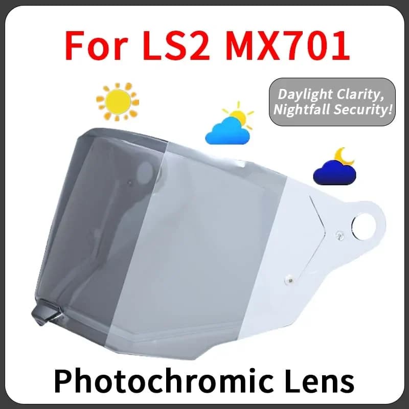 MX701 Visiera fotocromatica per LS2 mx701 EXPLORER C Motocross staccabile Rally Off-road Casco moto Lente scudo originale