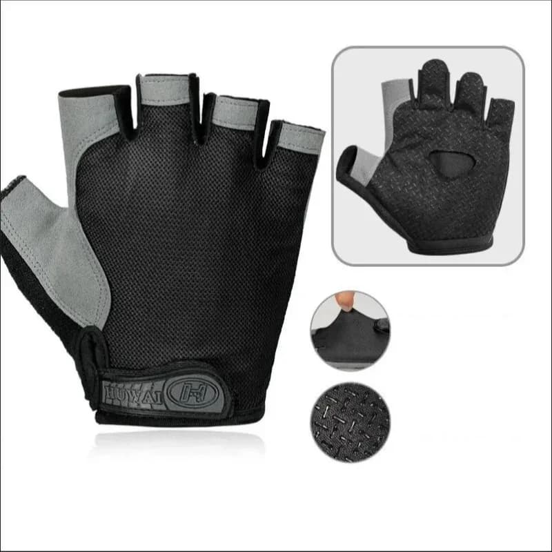 1 pair of gym gloves fingerless gloves anti-slip dampers sports gloves for training weight lifting cycling