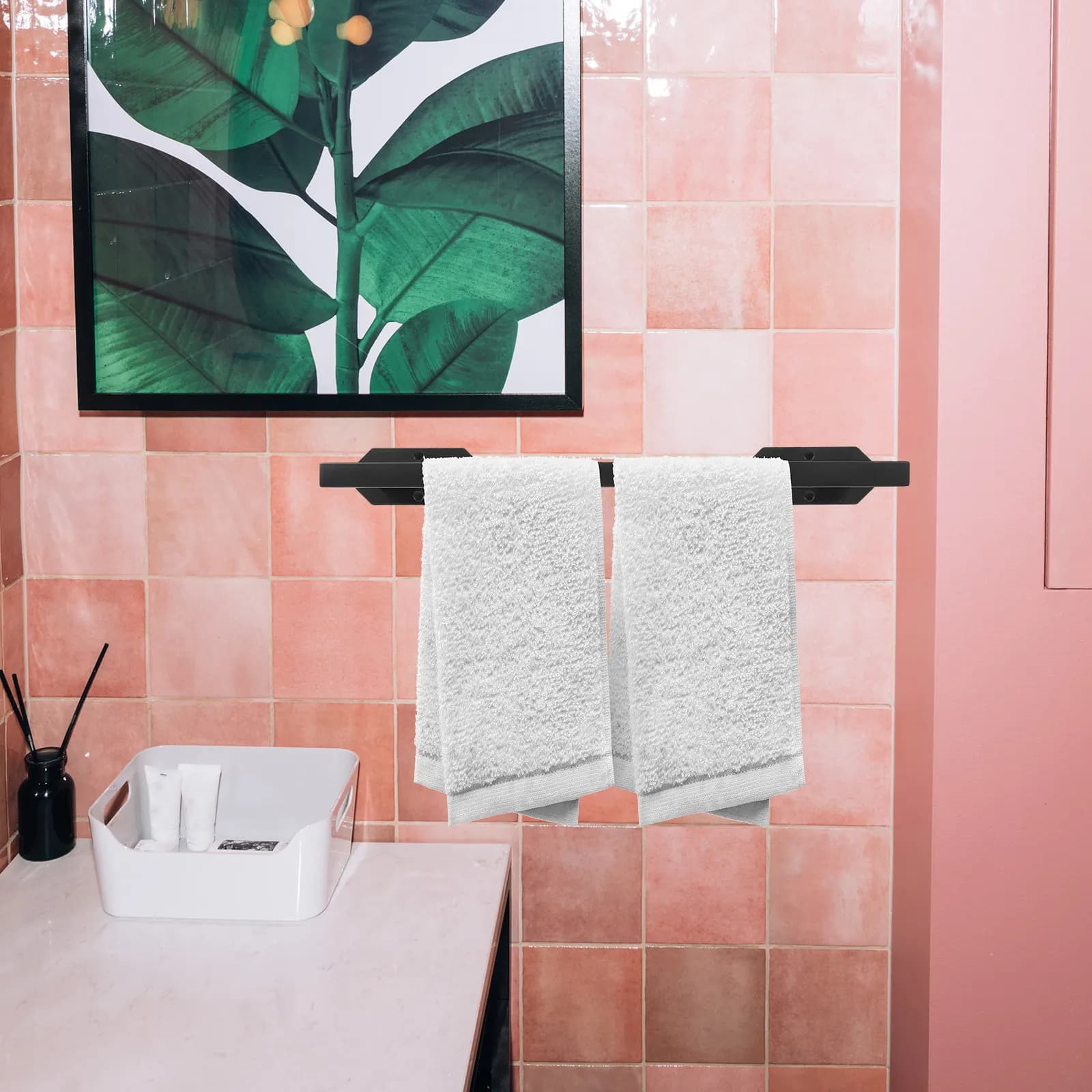 Portasciugamani in Acciaio Inox da Parete, Organizzatore per Bagno, Porta Asciugamani da Cucina, Scaffale per Doccia