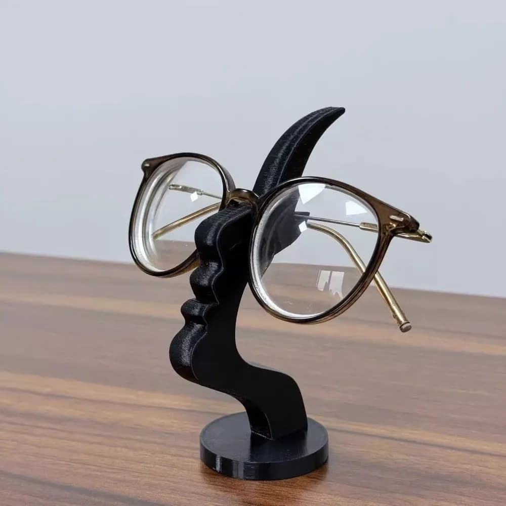 Curved Design Side-Face Shaped Eyeglass Holder Abstract Face Shaped Creative Artistic Eyewear Display Rack Practical Lightweight
