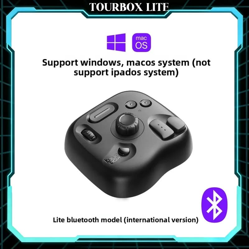 TourBox Lite Tastierino Creativo per Controller, Tastiera Mini Personalizzabile per Photoshop, Premiere, Editing, Tablet da Disegno