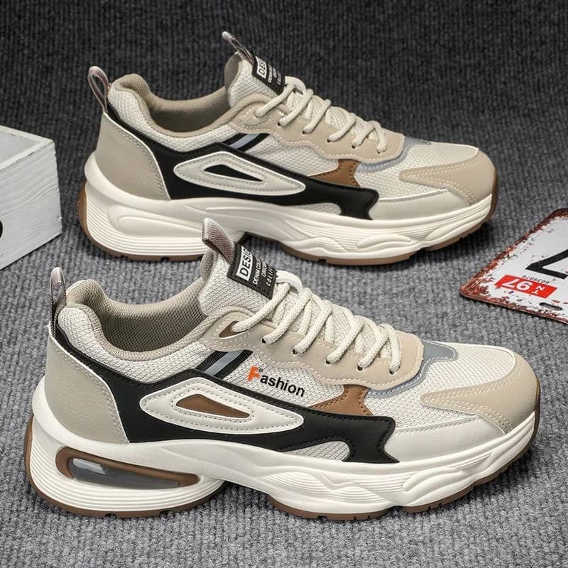 Scarpe da ginnastica da uomo di moda Scarpe casual traspiranti Scarpe con plateau da uomo Scarpe da corsa con suola morbida con lacci Scarpe da passeggio in rete Zapatillas