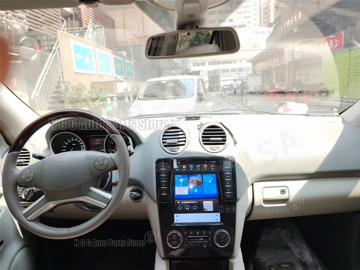 Navigatore GPS Android 14 da 9,7 Pollici, Lettore Multimediale per Auto con Carplay Wireless per Mercedes Benz ML GL W164 X164 2005-2011
