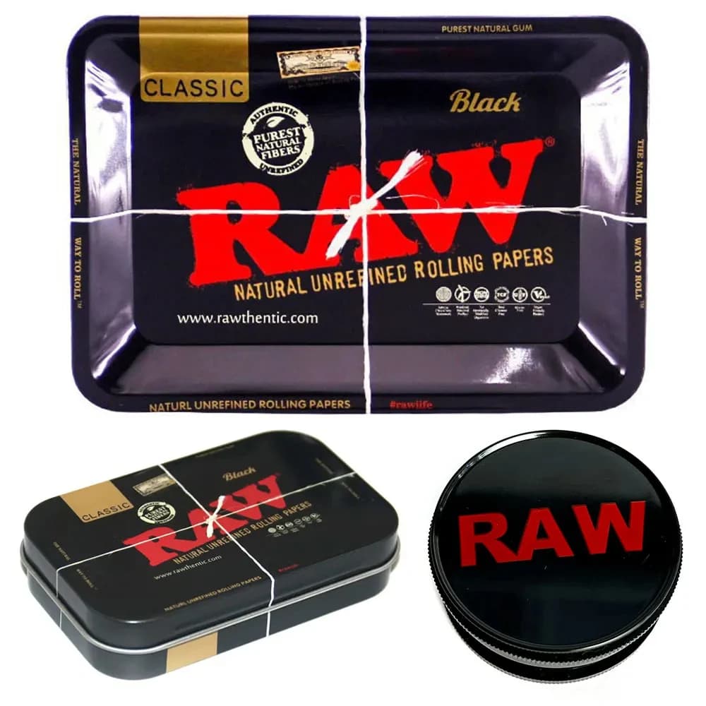 18x12.5cm Kit vassoio per tabacco in metallo 60MM Set smerigliatrice per erbe in plastica Scatole di latta per sigarette Frantoio per spezie Accessori per fumatori