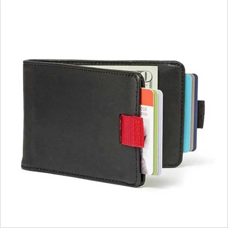 Portafoglio in pelle da uomo di dimensioni corte Morsetto per dollari USA Stile casual RFID Articoli in pelle antifurto dalla Cina continentale