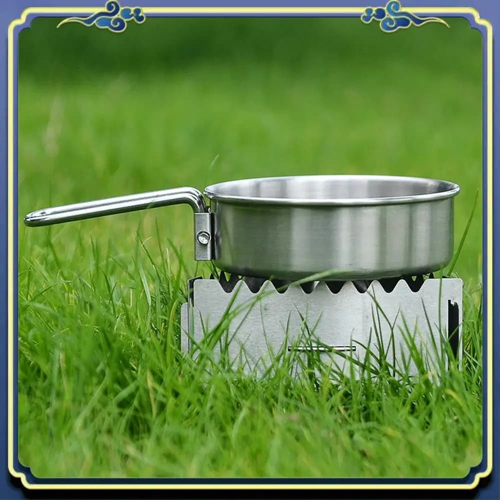 Last Mini Portable Alcohol Cooker Croci Stufa Stand Rack Alcohol Burner for Outdoor Camping Hiking Backpack Kitchen