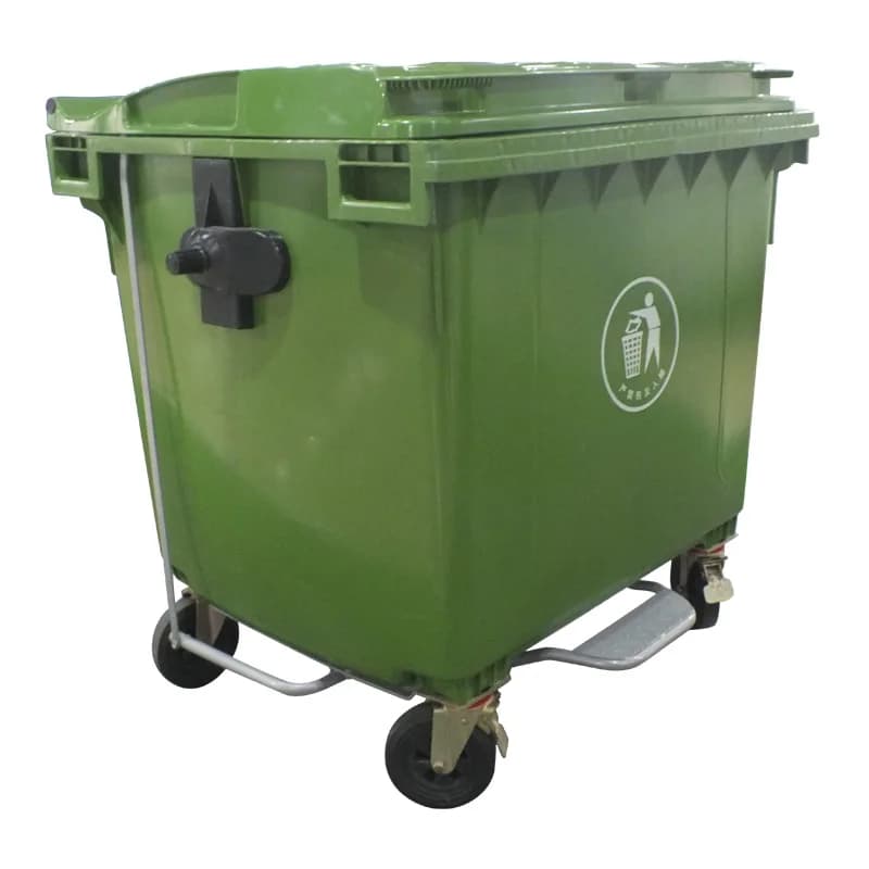 Pattumiera in plastica di grandi dimensioni per parco stradale da strada all'aperto