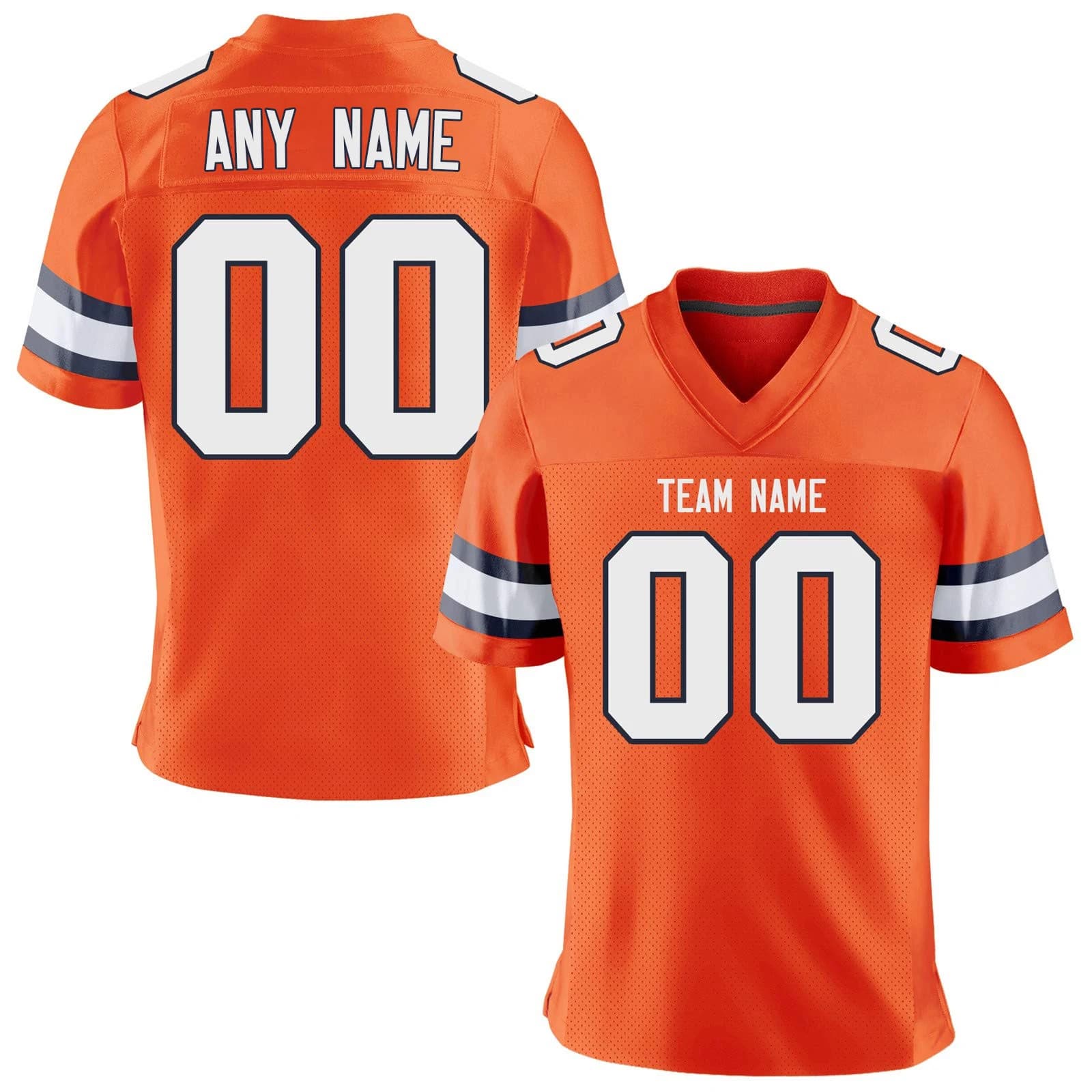 Maglia Personalizzata di Football Americano Arancione con Stampa in Sublimazione di Nome e Numero, Maglietta da Allenamento per Donne, Uomini, Giovani, Bambini, Regalo per Tifosi