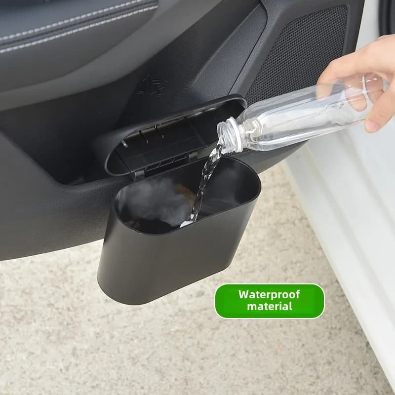 Per Audi A6 C6 4F A8 D3 4E Q7 4L 2002 ~ 2015 Auto Trash Bin Kit Con Coperchio Appeso Articoli Vari Portatile a prova di Perdite Pattumiera accessori